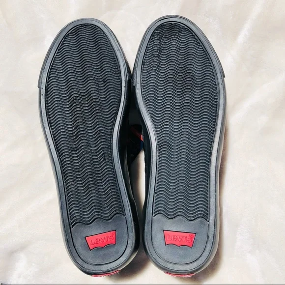 Levis Strauss & Co. Men's Sneakers Casual Low-Top Shoes Black Size 9 Comfort! - Picture 2 of 6